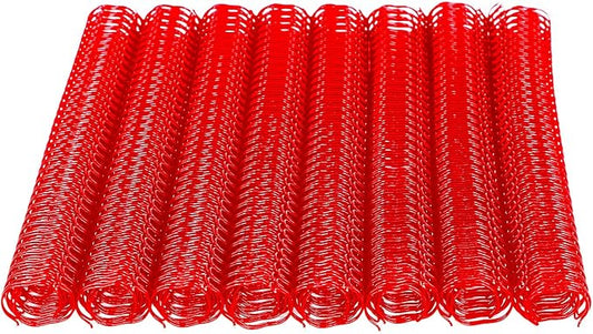 3:1 Pitch Double Loop Binding Wires, YolieraArt 100 Pack Spiral Spine Bindings, 9/16 Inch Wire Twin Binding for Book Binder Machine,Students and Coworkers (120 Sheet Capacity, 100P, Blue)