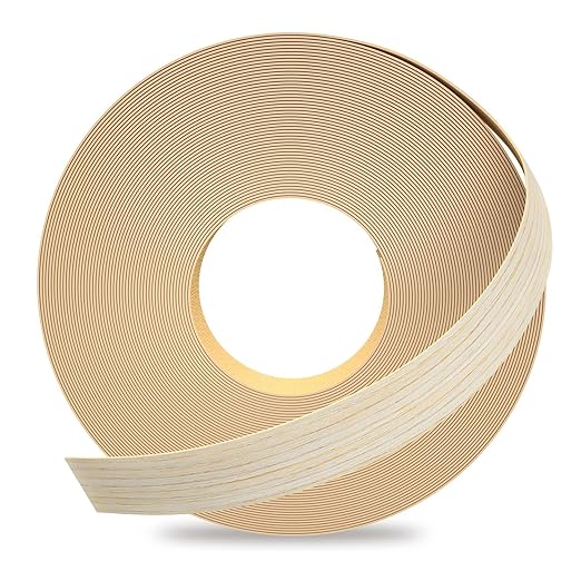 GSCIT Club Oak Edge Banding, 3/4 inch x 25ft roll of Veneer Edge Banding Preglued Flexible, Real Wood Tape Banding