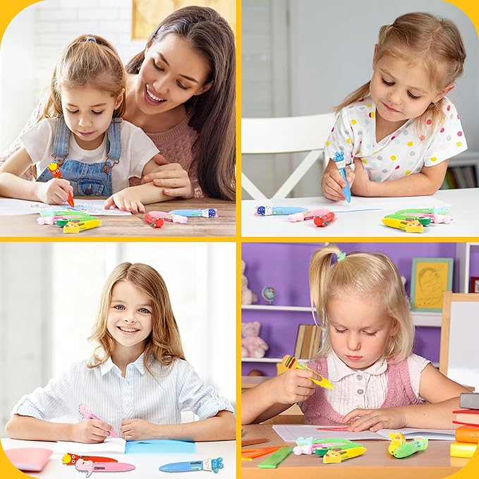 LiYiQ 25 PCS Multicolor Pen in One Fun 4-in-1 Cute Pens Bulk Kawaii Cool Ballpoint Pens for Kids Fun Gifts