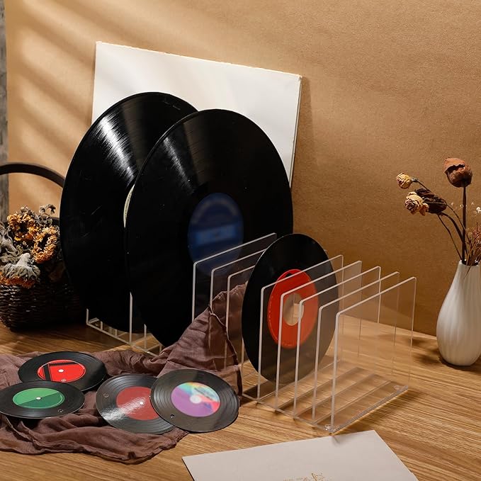 Ctosree Acrylic File Organizer for Desk Vertical 15 Compartments File Sorter Mail Organizer Desktop Countertop Folder Stand Racks for Office Home School Desk(Rectangle,Clear)