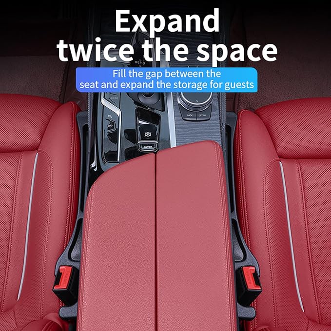 Car Seat Gap Filler 2Pack, Inserts Between Seats Console with Organizer Storage Upgraded Phone Holder Car Side Seat Gap Fillers Cars Front Seats Fill Plug Car Essentials for Vehicle SUV Truck (black)