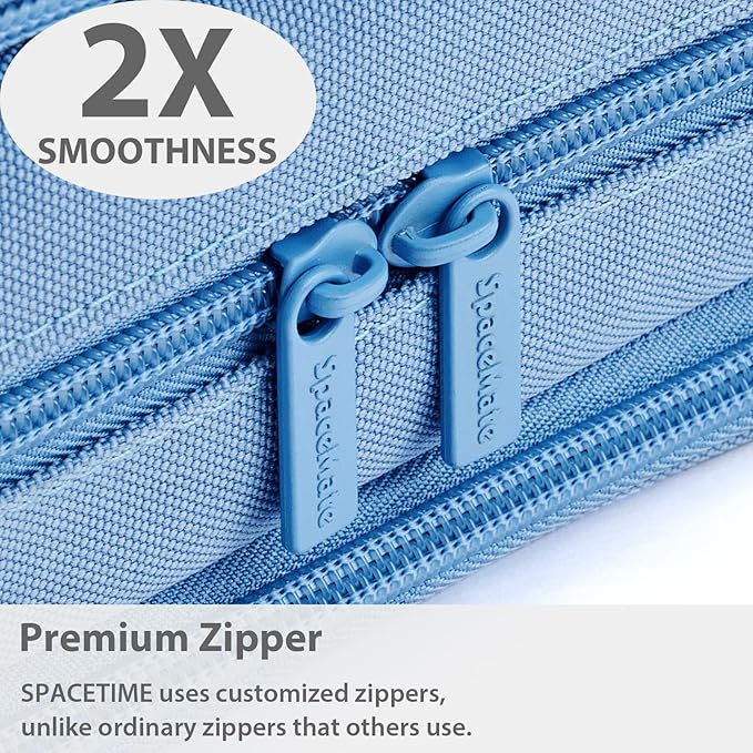 Pencil Case Pouch Box Bag School Supplies Girls Boys Kids, Cute Preppy Stuff Big Capacity Aesthetic Pen Organizer, Back to College Stationary, Cornflower Blue, Extra Large Style, 2300ml