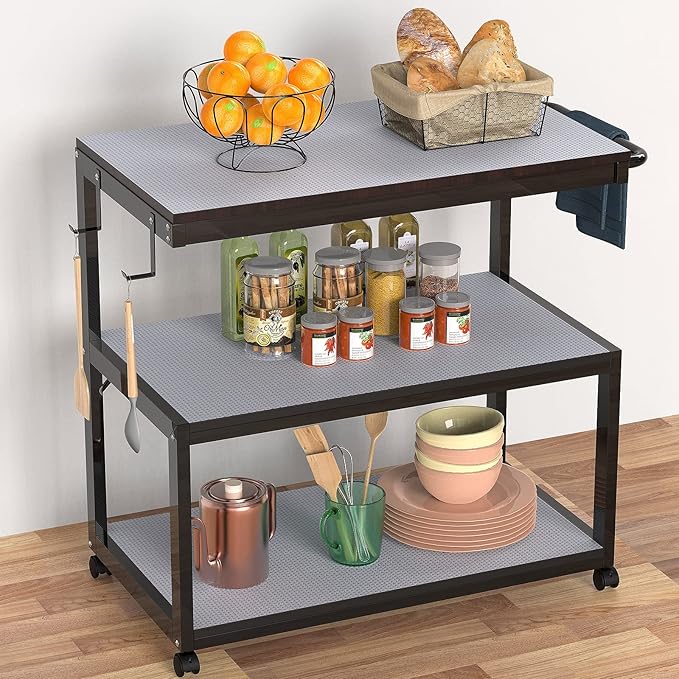 Shelf Liners for Kitchen Cabinet Refrigerator Liners Waterproof Kitchen Cupboard Liner Drawer Mats EVA Material Non Adhesive Fridge Mats for Shelves Clear 2 Rolls 17.5 x 236.2 Inches