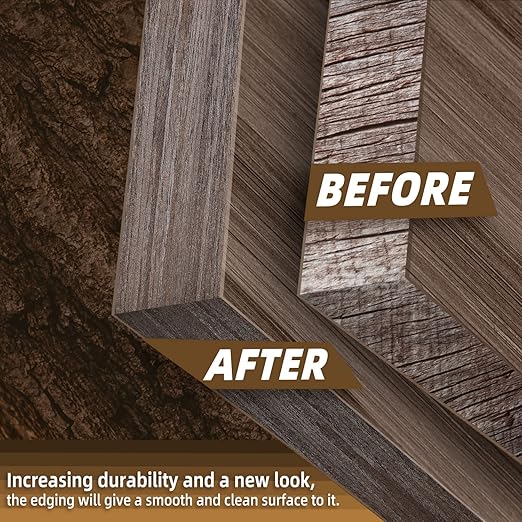 GSCIT Club Walnut Edge Banding, 2 inch x 500ft roll of Veneer Edge Banding Pre-glued Flexible, Wood Tape Banding for Cabinet Repair Furniture