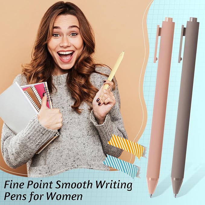 Crtiin 50 Pcs Gel Ink Pens Bulk Black Ink, Smooth Writing Cute Colorful Pens for Back to School First Day of School Teacher Student Server Office Supplies Staff Party Favor Gifts (Pastel Colors)