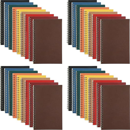 Yahenda 36 Pcs Spiral Notebook Bulk A5 Journal Lined 8.3'' x 5.5'' Writing Composition Paper Small Notepad Subject Notebook for Students Office Business Back to School Supplies (Multi Color)