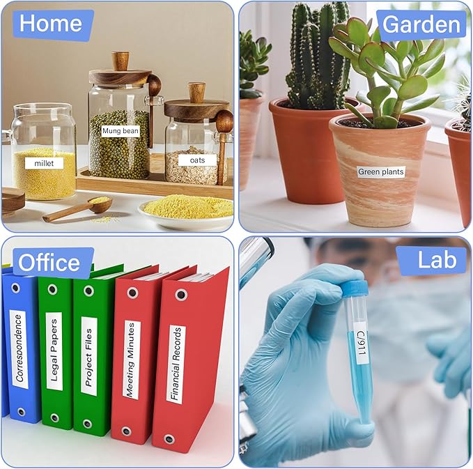 8Pack TZe-231 Tape Label Maker Compatible with Brother P-Touch TZe-231 Tape, TZE231 ½” 0.47”x 26.2 ft Laminated Black on White, for use with PT-D210, PT-H110, PT-D220, PT-D410, PT-D600