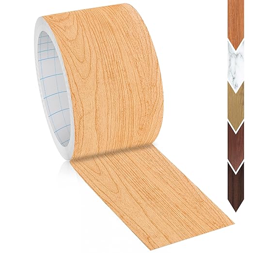 GSCIT Club Wood Grain Repair Tape, 2.4 inch X 15ft Self Adhesive Maple Grain Repair Patch for Tables, Chairs, Baseboards, Doors, Windows, Floors, Handicraft DIY.