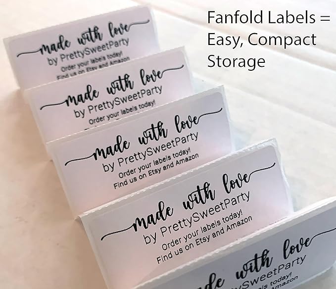 White Address Labels - Personalized Name Stickers, Custom Printed Return Mailing and Shipping Labels for Envelopes, Packages, Business, Home Use (Pretty Lowercase Script)