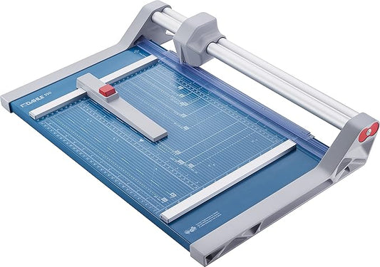 Dahle 550 Professional Rotary Trimmer, 14" Cut Length, 20 Sheet Capacity, Self-Sharpening, Dual Guide Bar, Automatic Clamp, German Engineered Paper Cutter