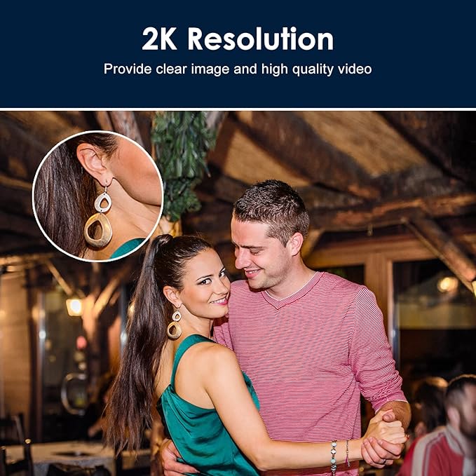 Angetube Webcam, 2K Streaming Webcam with Ring Light, HDR Laptop Camera with Remote, Dual Stereo Microphone and Privacy Cover, Auto Focus 5X Zoom in, Computer Camera for Zoom/Skype/Teams/Webex