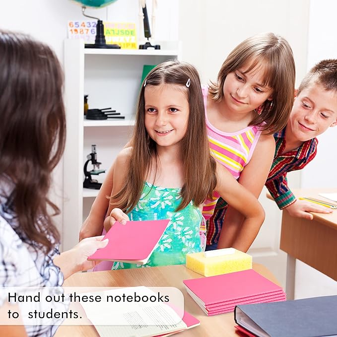 16 Pack Soft Cover Journal Bulk, Feela Lined Notebooks College Ruled for Work for Women Girl Writing, Blank Travel Journal Note Taking Notebook School Business Supplies, 8.2” x 5.5”, A5, Berry