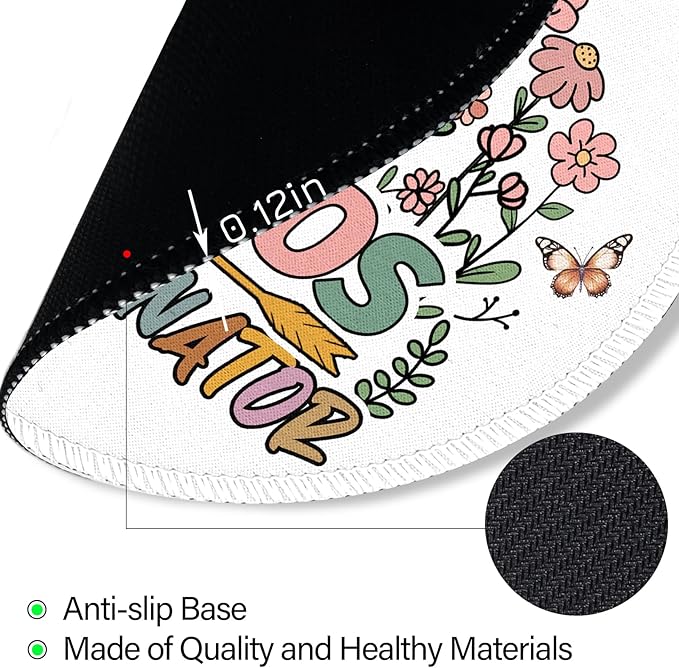 Chaos Coordinator Office Work Mouse Pad, Small Round Mouse Pads for Desk, Mini Travel Mousepad for Wireless Computer Laptop, Desk Accessories, 8.6 x 8.6 inch