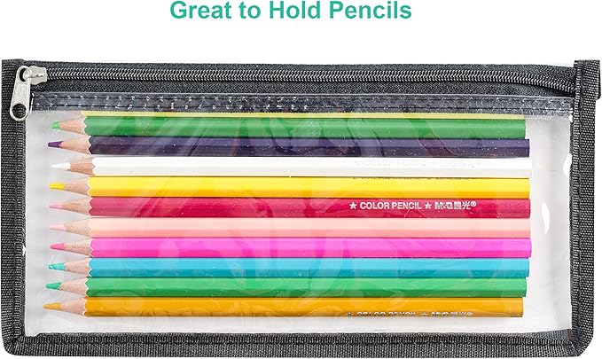 3.9 x 7.8 Clear Cash Register Money Pouch Bank Deposit Bag Check Wallet 10 Pack Zipper Closure