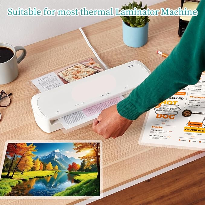 Thermal Laminating Pouches 5 mil, Clear 9 x 11.5 Inch Laminating Sheet Paper for Thermal Laminator, Holds US Letter Size Lamination Sheets (100 Pack)