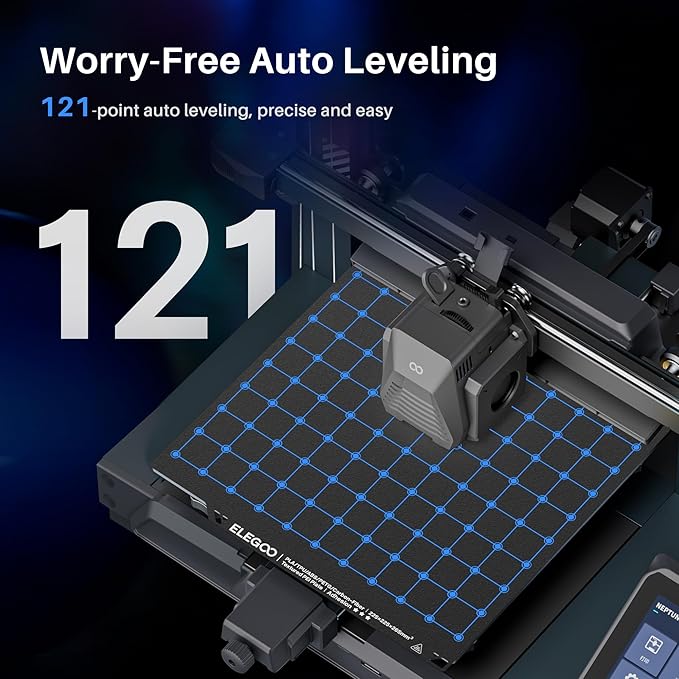 ELEGOO Neptune 4 Pro 3D Printer, 500mm/s High Speed Printer with Klipper Firmware, Auto Leveling and Direct Drive Extruder, Easy Assembly, 8.85x8.85x10.43 Inch Printing Size