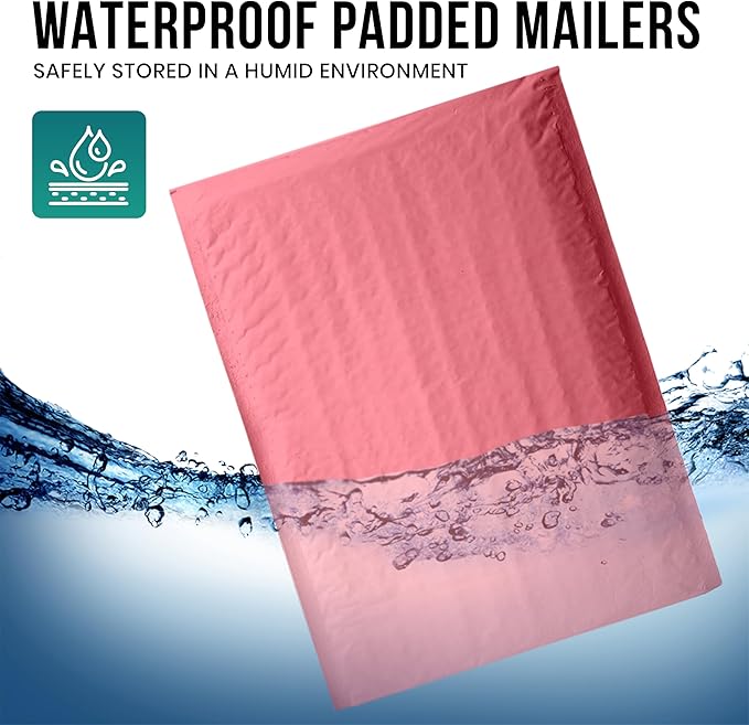 Levex - #0000 4" x 6" [10 Pack] Pink Poly Bubble Mailers, Padded Envelope Mailers, Packing Envelope & Mailing Bags for Shipping