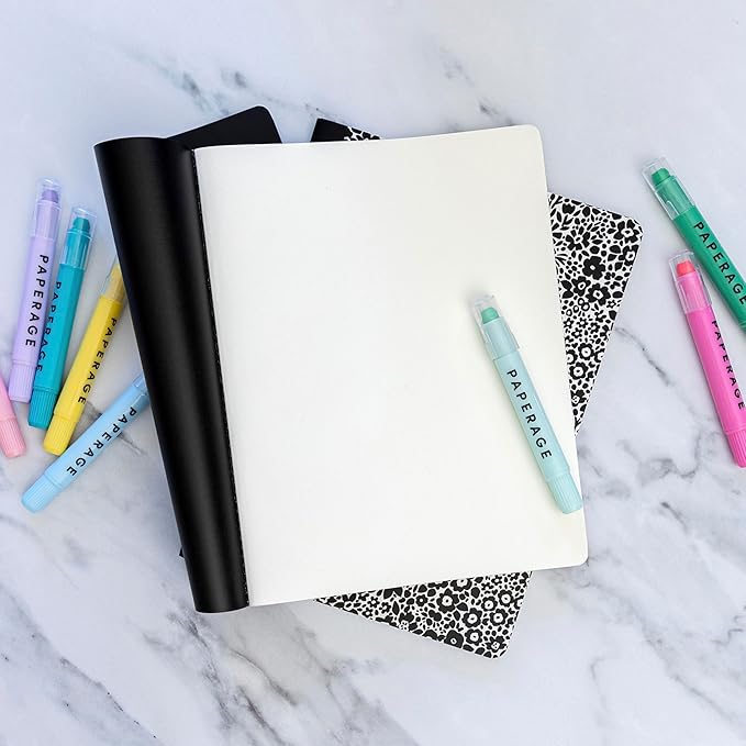 PAPERAGE Soft Cover Blank Journal Notebook, 2 Pack, (Lavender), 100 Pages, Large 7.5 inches x 9.5 inches, Ideal for Sketch Book, Note Taking & Travel Journal