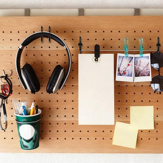 30 Pcs Black Pegboard Hooks, 1/4" Plastic Pegboard Hooks J Hooks Wall Display Assortment Peg Board Hooks for Hanging Tools Jewelry Necklaces Keys Organizer