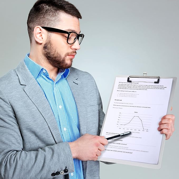 Epakh 12 Pieces Clipboard Bulks Metal Clipboard Aluminum Office Low Profile Clip Standard A4 Letter Size Metal Clip Board, Size 12.5 x 9 Inch