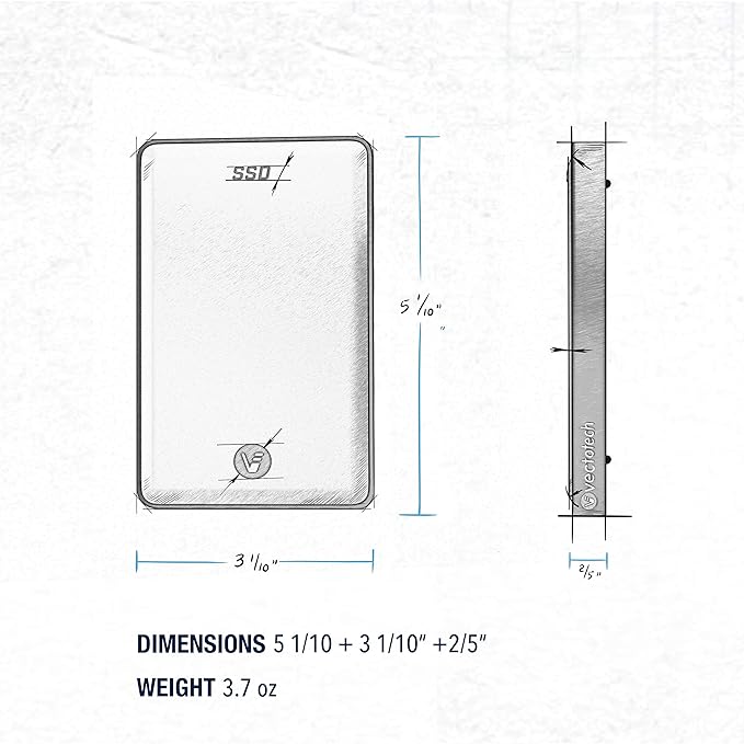 16TB External SSD USB-C Portable Solid State Drive (USB 3.1 Gen 2) | 3D NAND Flash | Rapid