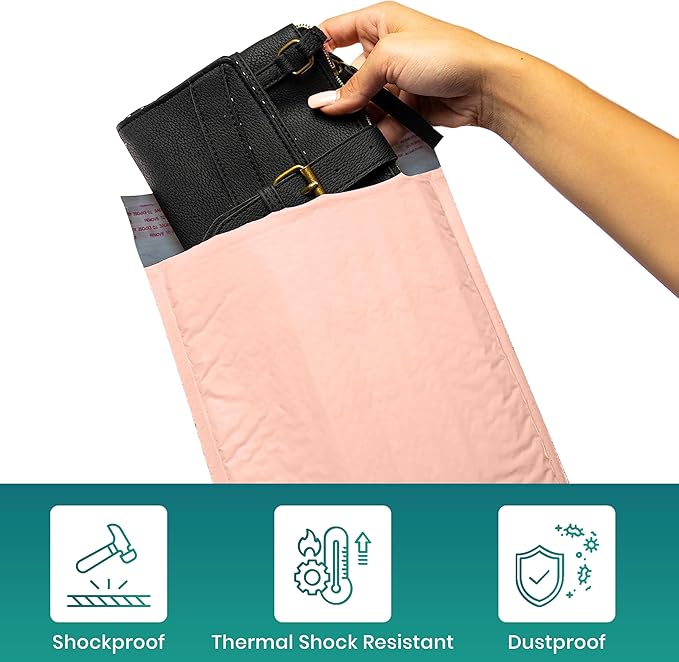Levex - #2 8.5" x 12" [10 Pack] Light Pink Poly Bubble Mailers, Padded Envelope Mailers, Packing Envelope & Mailing Bags for Shipping