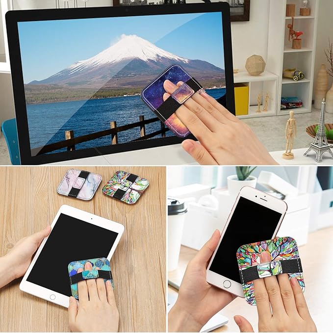 Fintie Screen Cleaning Pad, [4 Pack] Soft Cloth Wipes Screen Cleaner with Elastic Strap for iPad, iPhone, MacBook, Tablets, Laptop (Cool Jade)