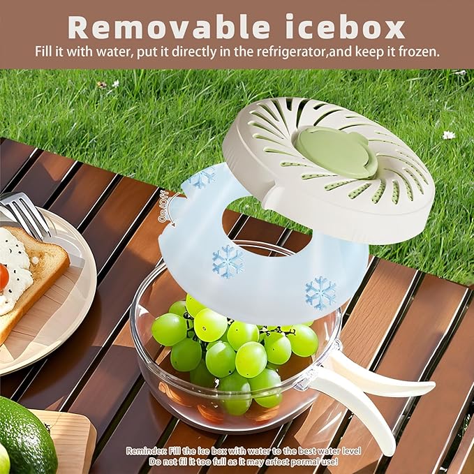 2025 New Upgrade Fruit Washing Bowl with Strainer,3 in 1 Multipurpose Drain Basket with Lid & Ice Box,Foldable Handle Fruit Strainer,1QT(1L)Fruit Washer Perfect for Fridge Storage and Outdoor Picnics