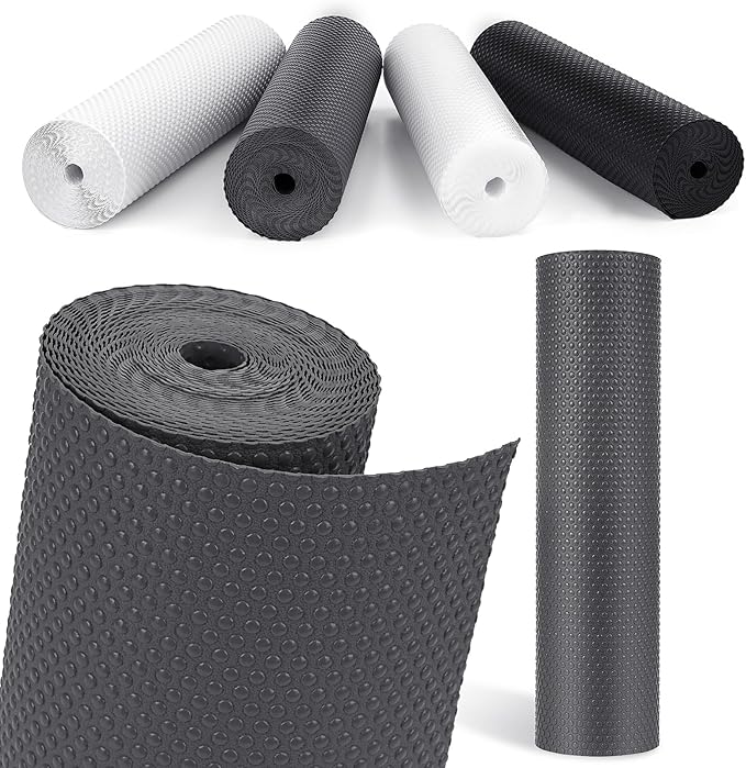 Drawer Liners, Waterproof Shelf Liner, Anti-Slip Non-Adhesive BPA Free Kitchen Cupboard Cabinet Liner Refridge Fridge Mats Sink Protector Strong Durable for Home (Grey/11.8in x 10Ft)