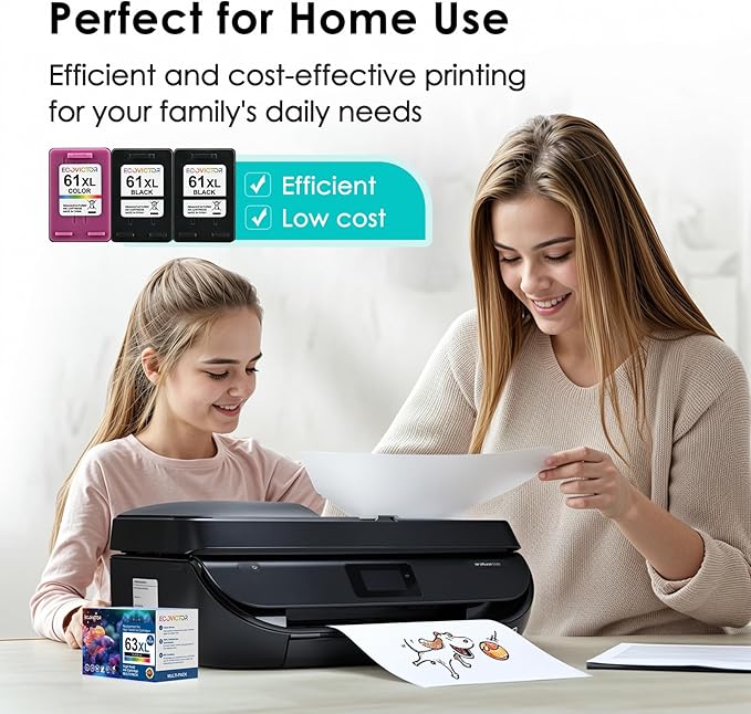 61XL Ink Cartridge Black Color Combo Pack (3-Pack) Replacement for HP Ink 61 XL HP61XL HP61 for 4500 5530 4630 2540 4502 5535 3510 3050 4635 4632 2514 2542 4610 2620 1510 1000 1010 Printer