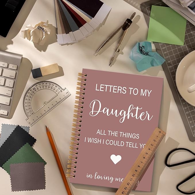 OINDADE Memorial Gifts for Loss of Daughter Grief Notebook Journal, Letters to My Daughter in Heaven Journal, Sympathy Notebooks Gifts for Loss of DaughterMother, In Loving Memory Gifts, 6x8.2In