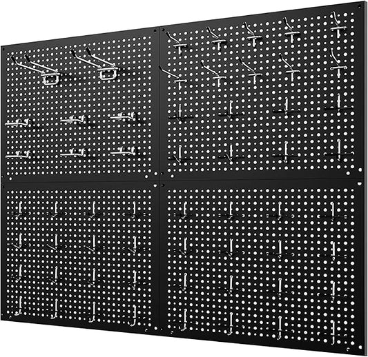 Metal Peg Board Kit with 1/4" Pegboard Accessories,Include 16.5"X13" Peg Board and Extra Thick Pegboard Accessories,Wall Organizer Peg Board Panels Tool Organizer Storage System (98)