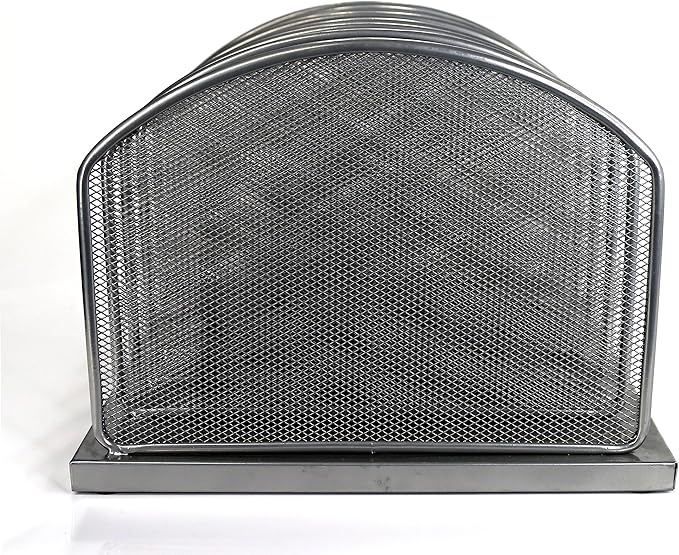 Huron 6-Slot Vertical Organizer, Black Steel Mesh