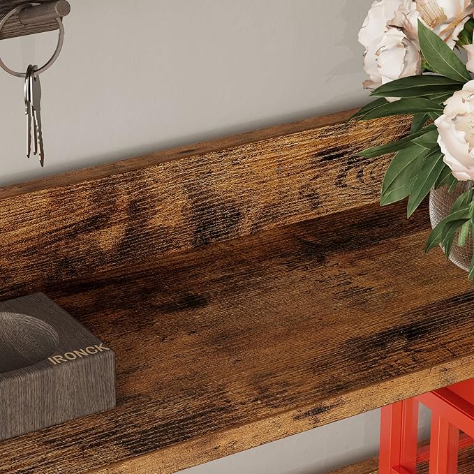 IRONCK Corner Bookshelf, Bookshelves 6 Tiers with Baffles Industrial Large Corner Etagere Bookcase Storage Display Rack for Living Room Home Office