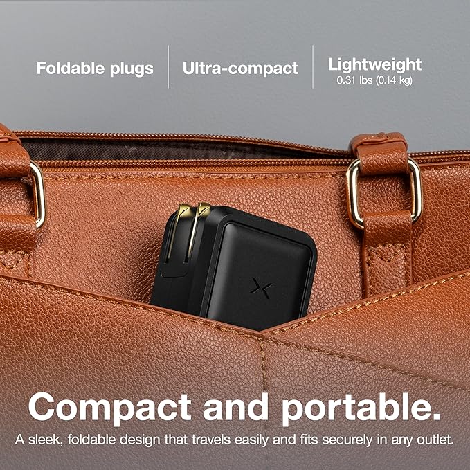 NOCO XGrid X65: 65W USB-C Charger – Dual Port GaN Power Adapter with PD 3.0, QC 4.0+, and PPS – Fast Charging with Smart Power Distribution – Foldable Wall Plug, UL Listed