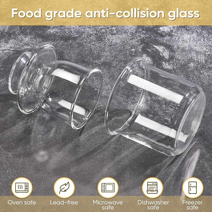 Butter Crock, Elegant Crystal Glass French Butter Dish for Fresh Spreadable Butter, Butter Keeper, Glass Butter Keeper to Leave On Counter, Transparent