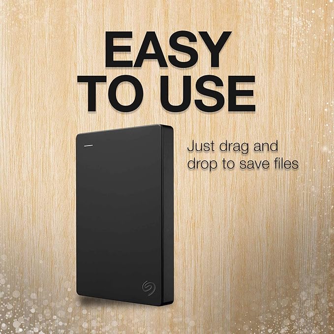 Seagate Portable 5TB External Hard Drive HDD – USB 3.0 for PC, Mac, PS4, & Xbox - 1-Year Rescue Service (STGX5000400), Black