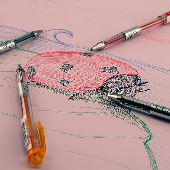 Pentel Arts Slicci 0.25 mm Extra Fine Gel Pen, Orange Ink, 1 Pack (BG202BPF1)