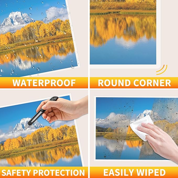 Thermal Laminating Pouches,Hold 8.5 x 11 inch Sheets 200 Pack,3 Mil Clear Thermal Laminate Pouches 9 x 11.5 inch Lamination Sheet Paper