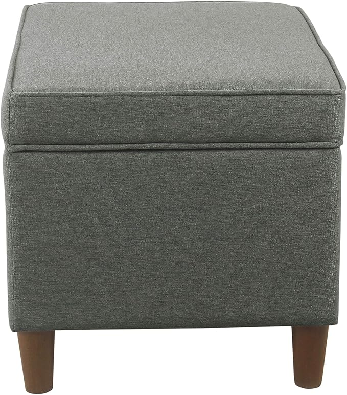 Home Decor | Dinah Collection Modern Storage Ottoman | Ottoman with Storage for Living Room & Bedroom (Grey)