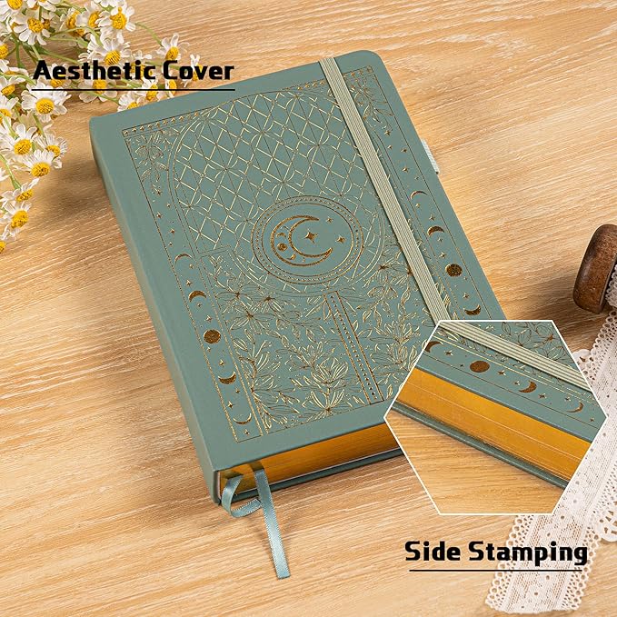 TIEFOSSI Bullet Dotted Journal Notebook, 160gsm 256 Numbered Thick Paper, A5 Hardcover Dotted Grid Diary for Women Men Work Writing, Bullet dot Journaling, Drawing, 5.8 x 8.3 in