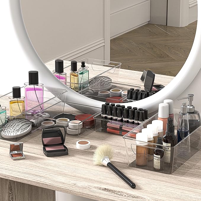 Simple Houseware Kitchen Can Organizer Clear Bin for Cabinet/Pantry/Refrigerator/Freezer/Fridge