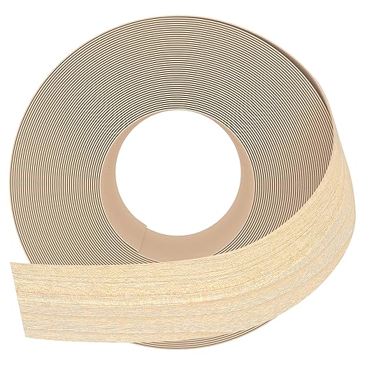 GSCIT Club Maple Edge Banding, 1 1/2 inch x 250ft roll of Veneer Plywood Edge Banding Preglued Flexible, Wood Tape Banding for Cabinet Repair